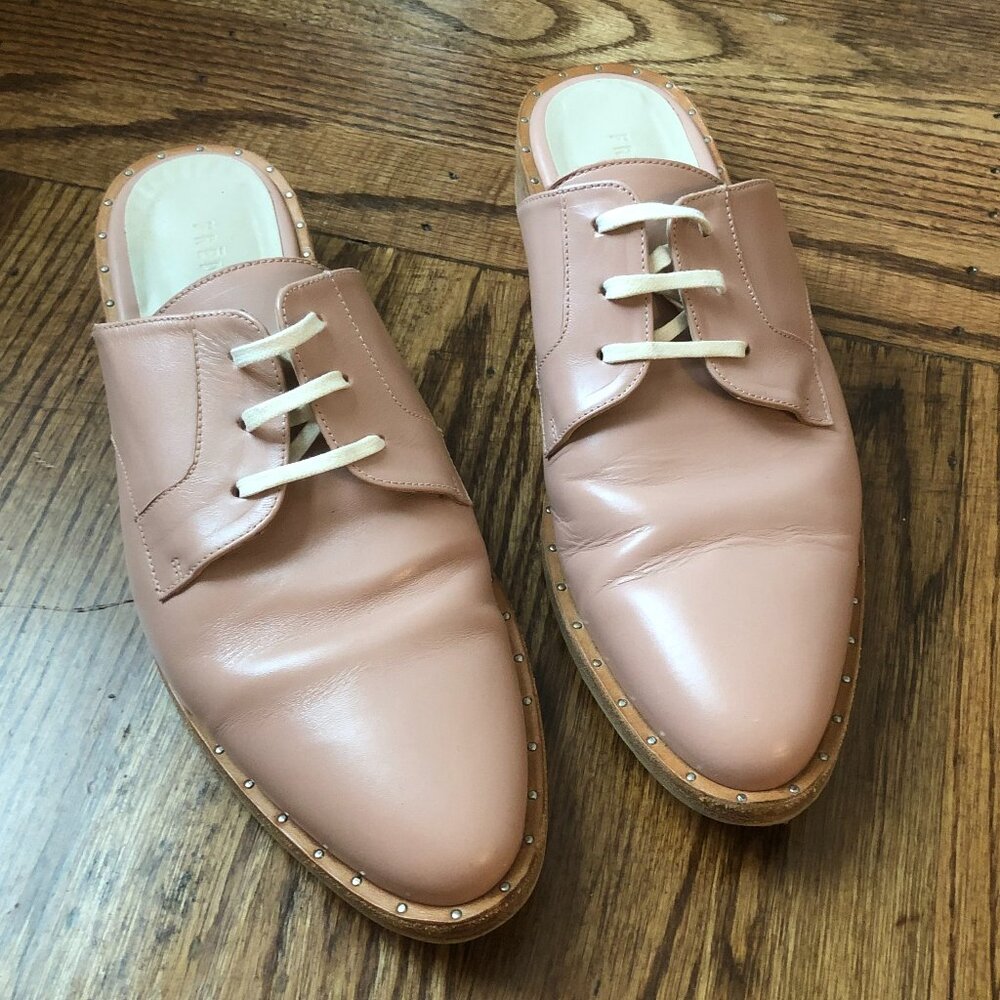 Freda Salvador Leather Studded Accents Mules